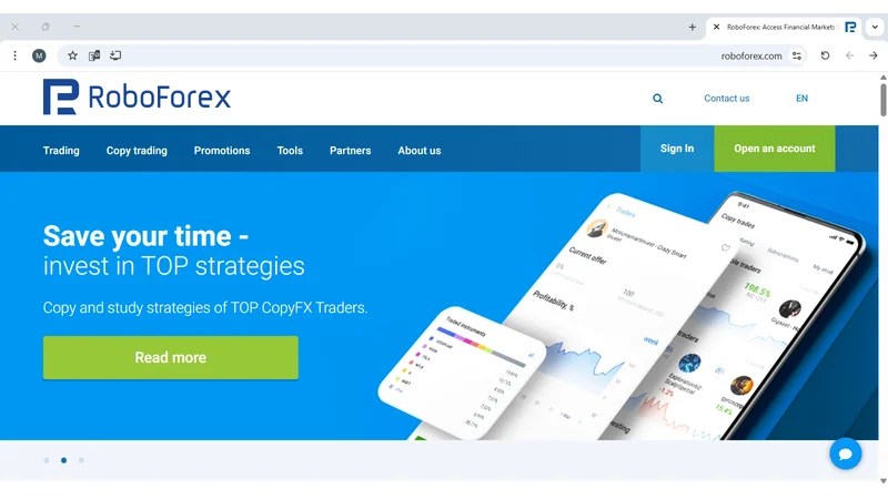 الموقع الالكتروني لشركة روبو فوركس لمقال تقييم شركة روبو فوركس