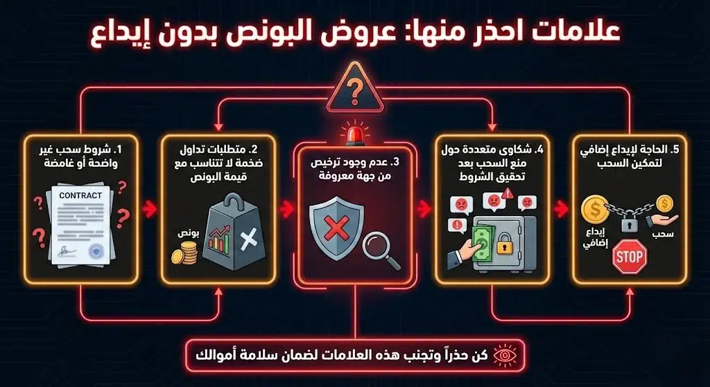 علامات احذر منها في عروض بونص بدون إيداع
