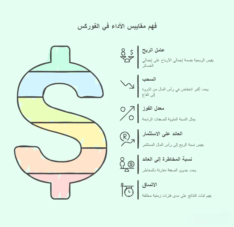 انفوغرافيك مقاييس الأداء لسوق الفوركس لمقال الفوركس أم الأسهم