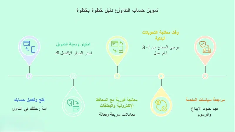 خطوات تمويل حساب الفوركس