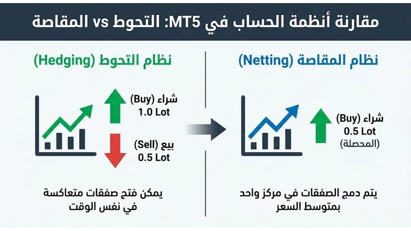 المقاصة والتحوط في منصة ميتاتريدر 5